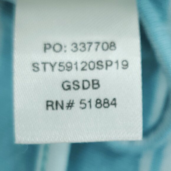 Patagonia Alpine Valley Pull On Drawstring Flutter Hem Skirt M Blue/White Stripe - Picture 15 of 16